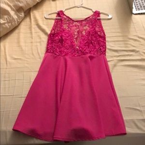 Hot pink dress